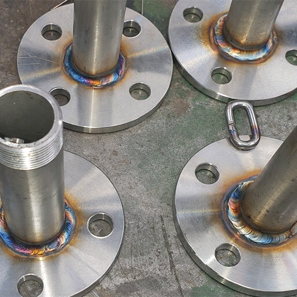 Custom stainless steel collars.