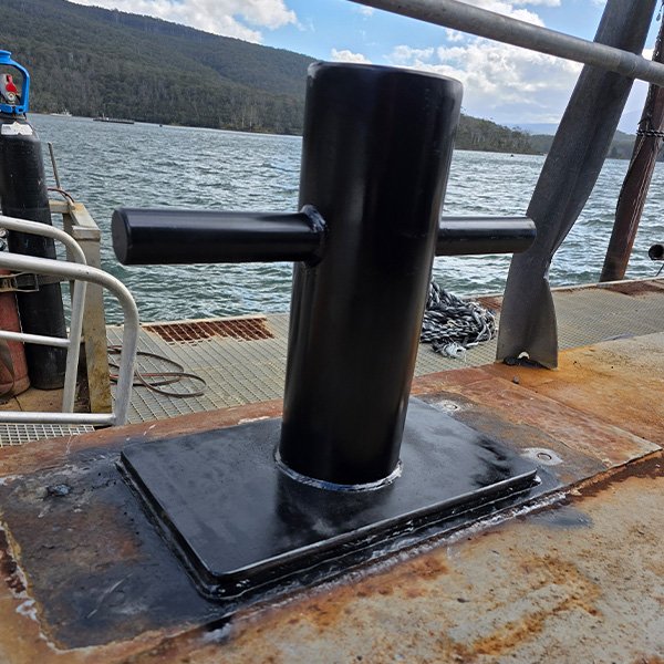 Boat mooring bollard.