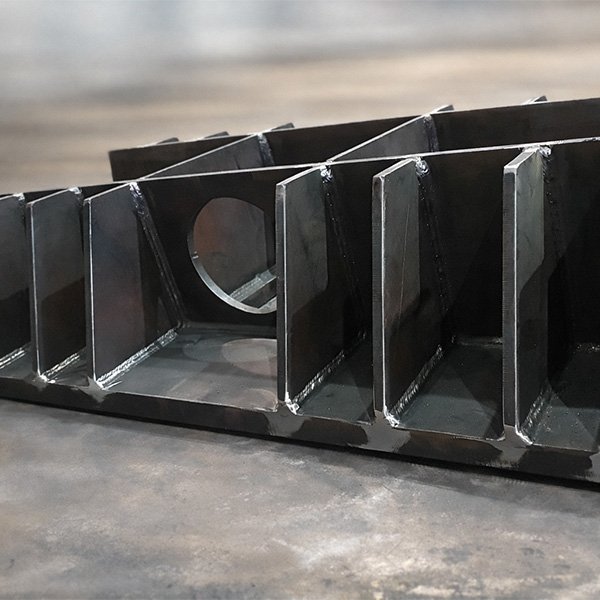 Custom fabricated crane base plate.