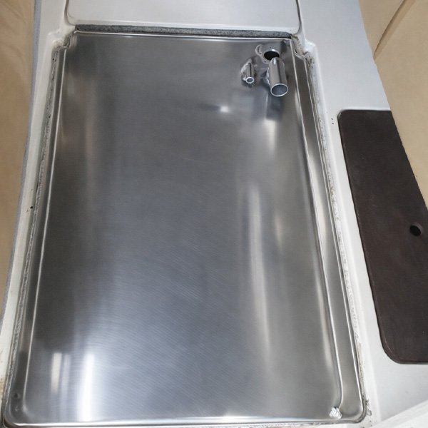 Aluminium custom fabricated marine tank.