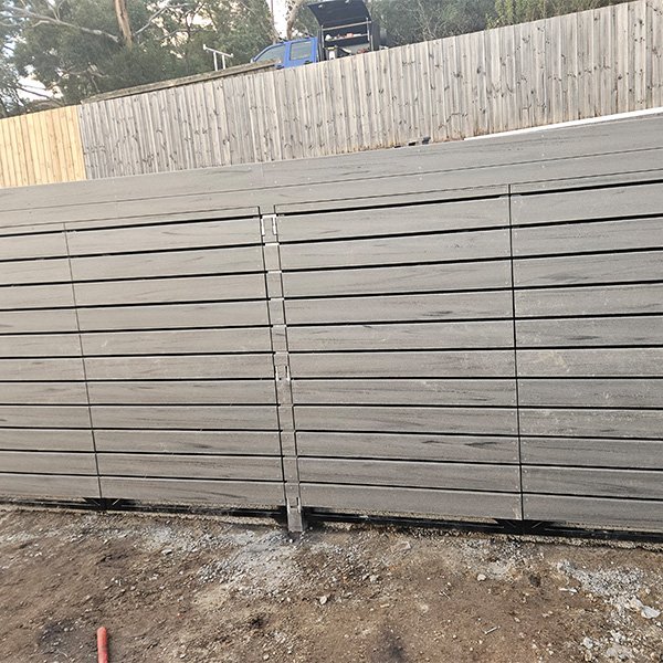 Finished and clad custom gates.