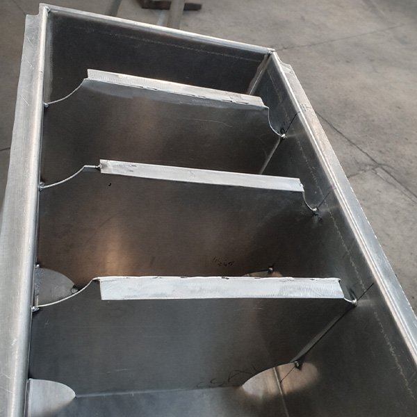Custom stainless steel, industrial shelving.